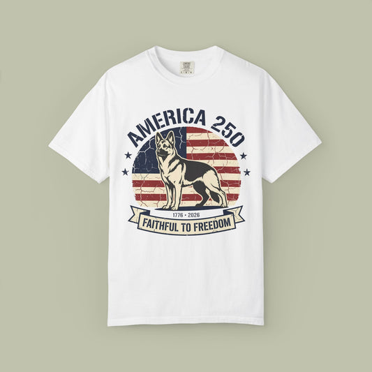 America Flag and GSD T-Shirt