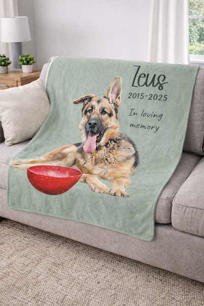 Custom German Shepherd Blanket – Turn Your Dog Into Art