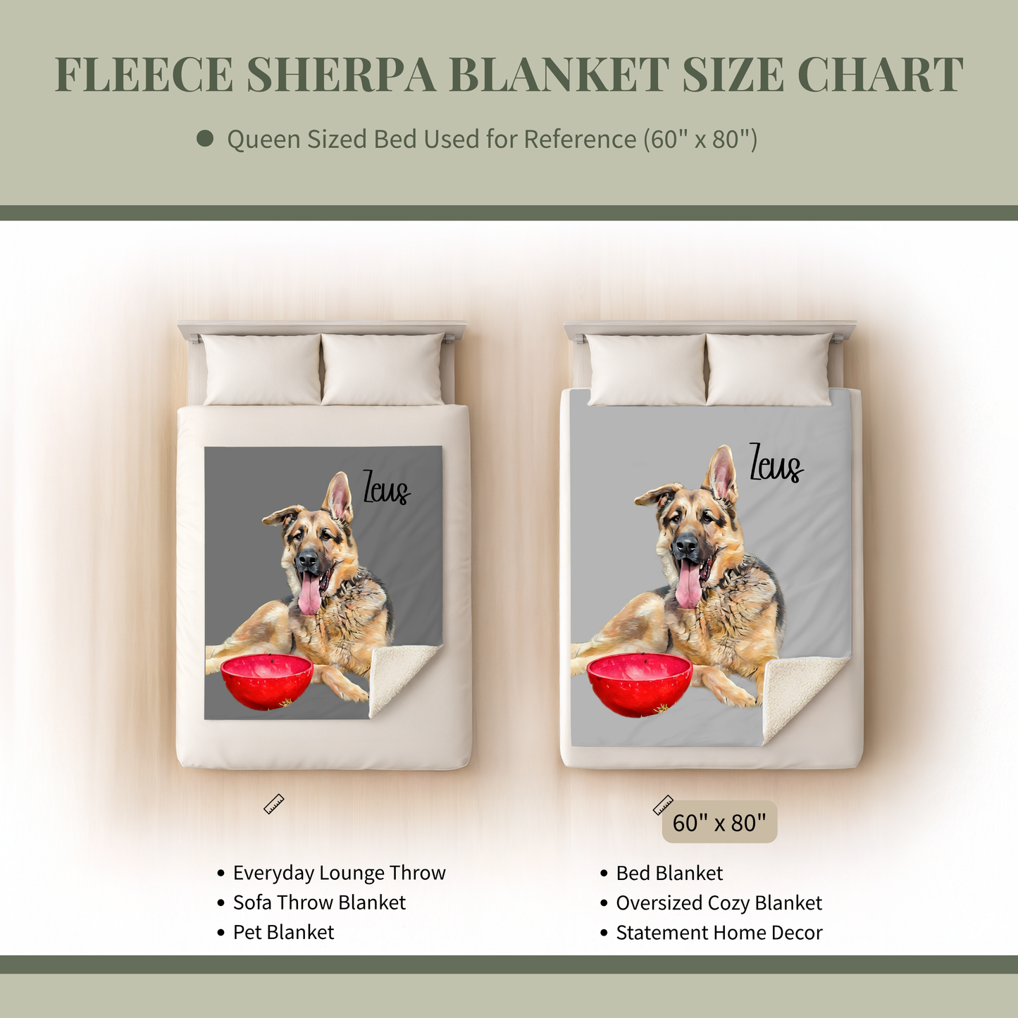 Custom German Shepherd Blanket – Turn Your Dog Into Art