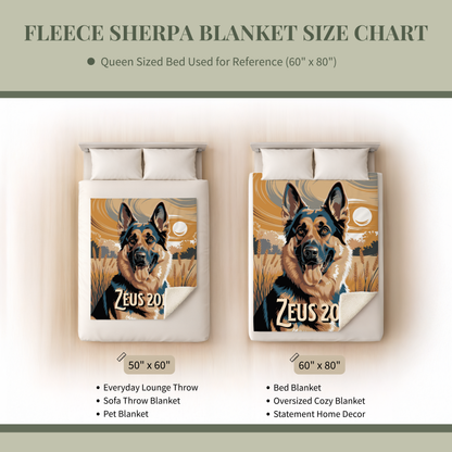 Golden Fields - Name Sherpa Blanket