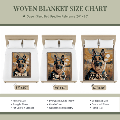 Name & Date Golden Fields Woven Blanket