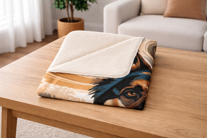 Golden Fields - Name Sherpa Blanket