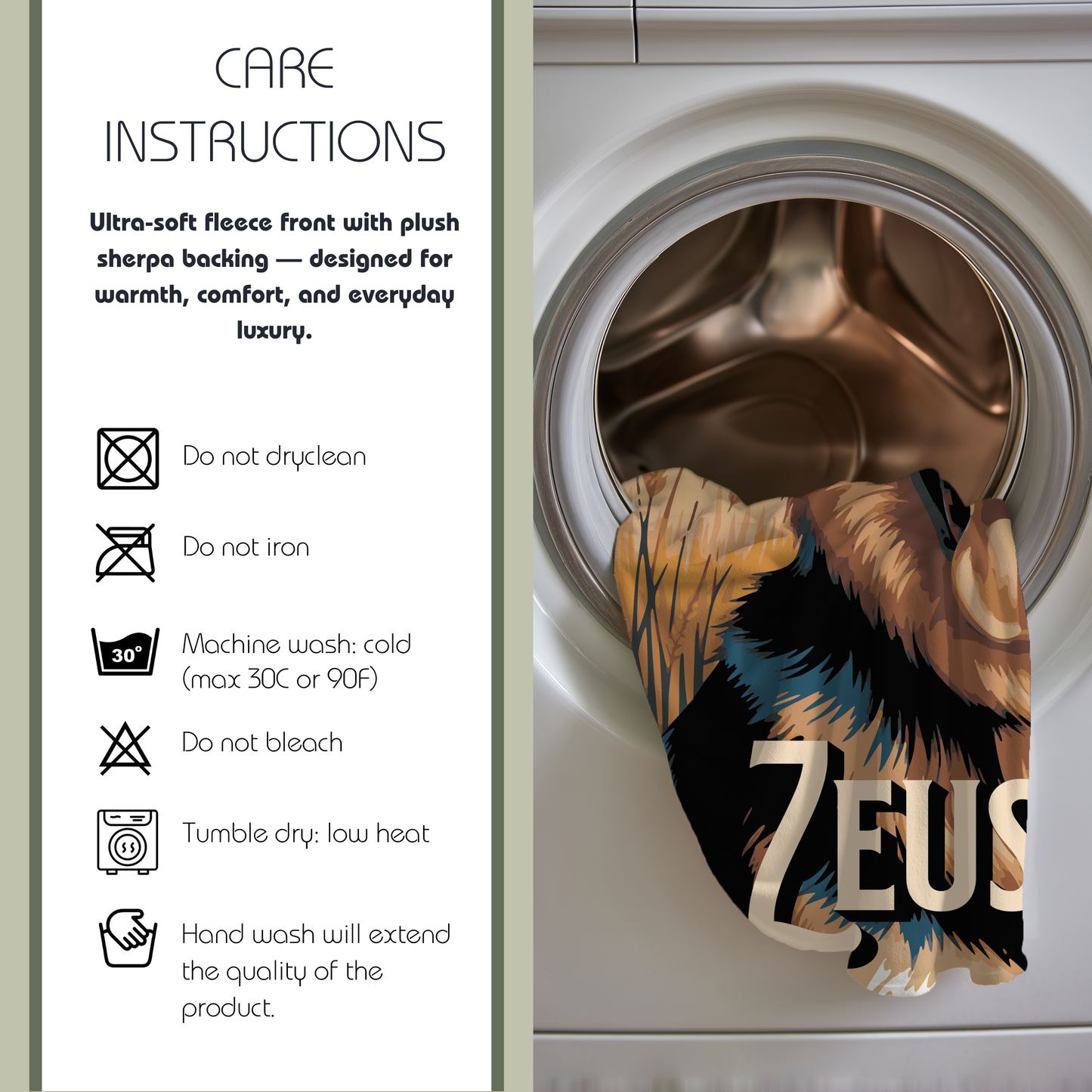 Golden Fields - Name Sherpa Blanket