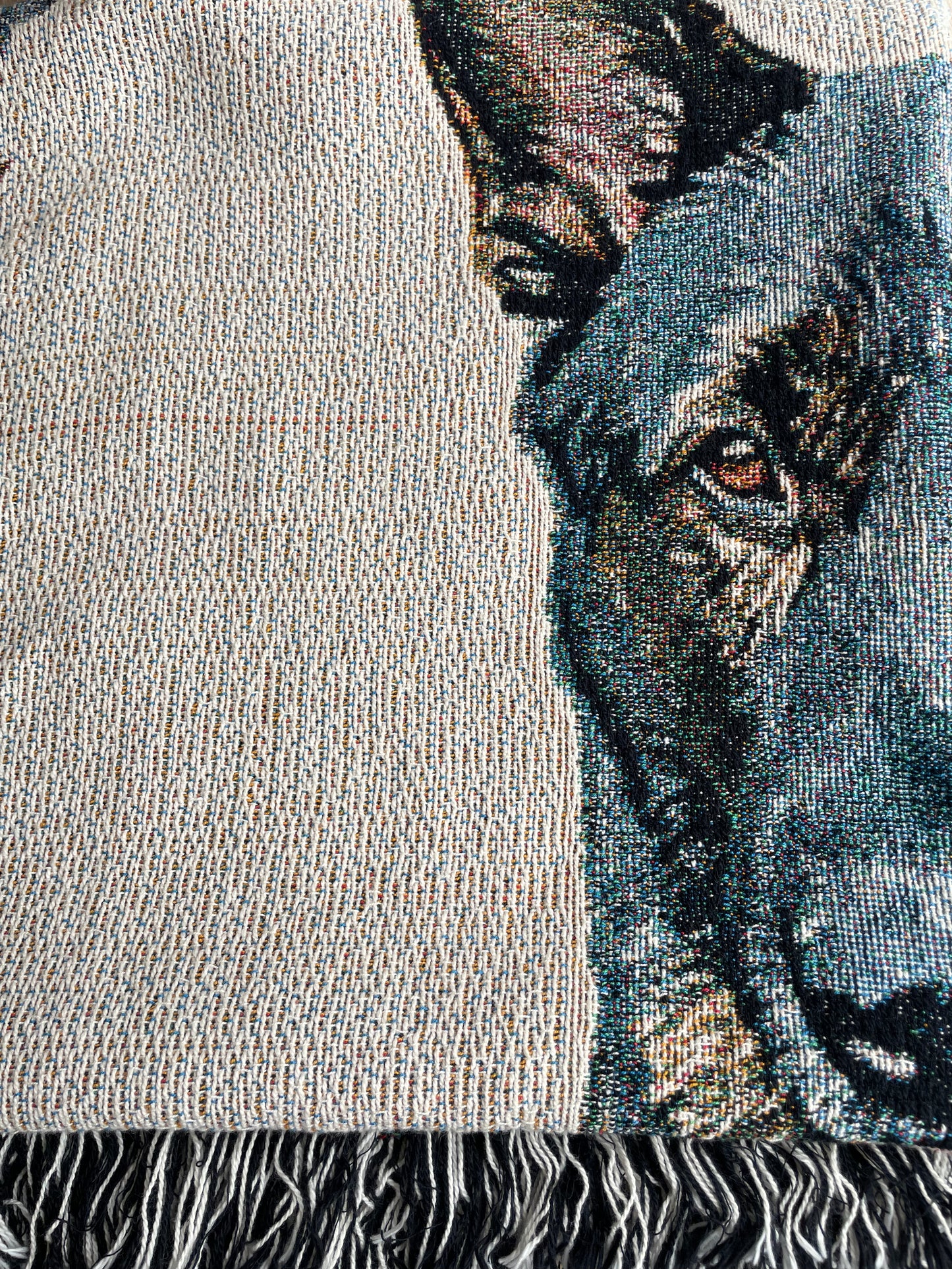 Pawprints Portrait Premium Woven Blanket