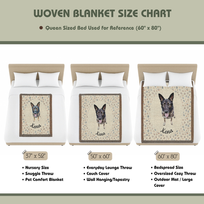 Pawprints Portrait Premium Woven Blanket