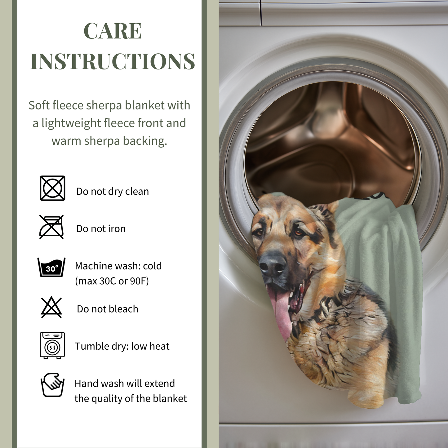 Custom German Shepherd Blanket – Turn Your Dog Into Art