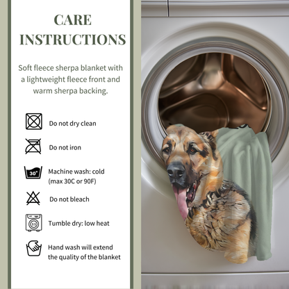 Custom German Shepherd Blanket – Turn Your Dog Into Art