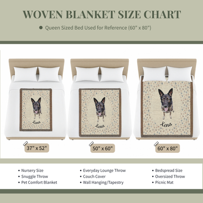 Pawprints Portrait Premium Woven Blanket
