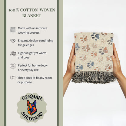 Pawprints Portrait Premium Woven Blanket