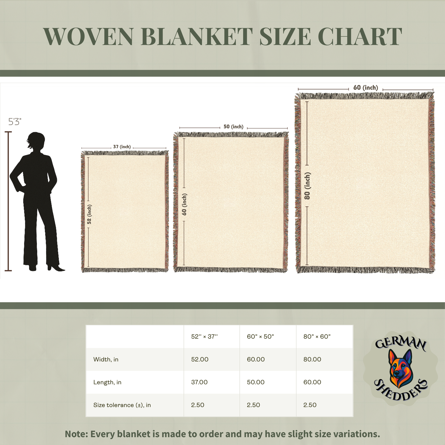 Pawprints Portrait Premium Woven Blanket
