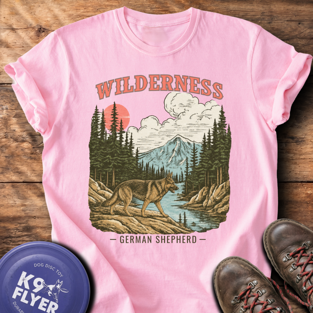 Wilderness German Shepherd Tee - Blossom