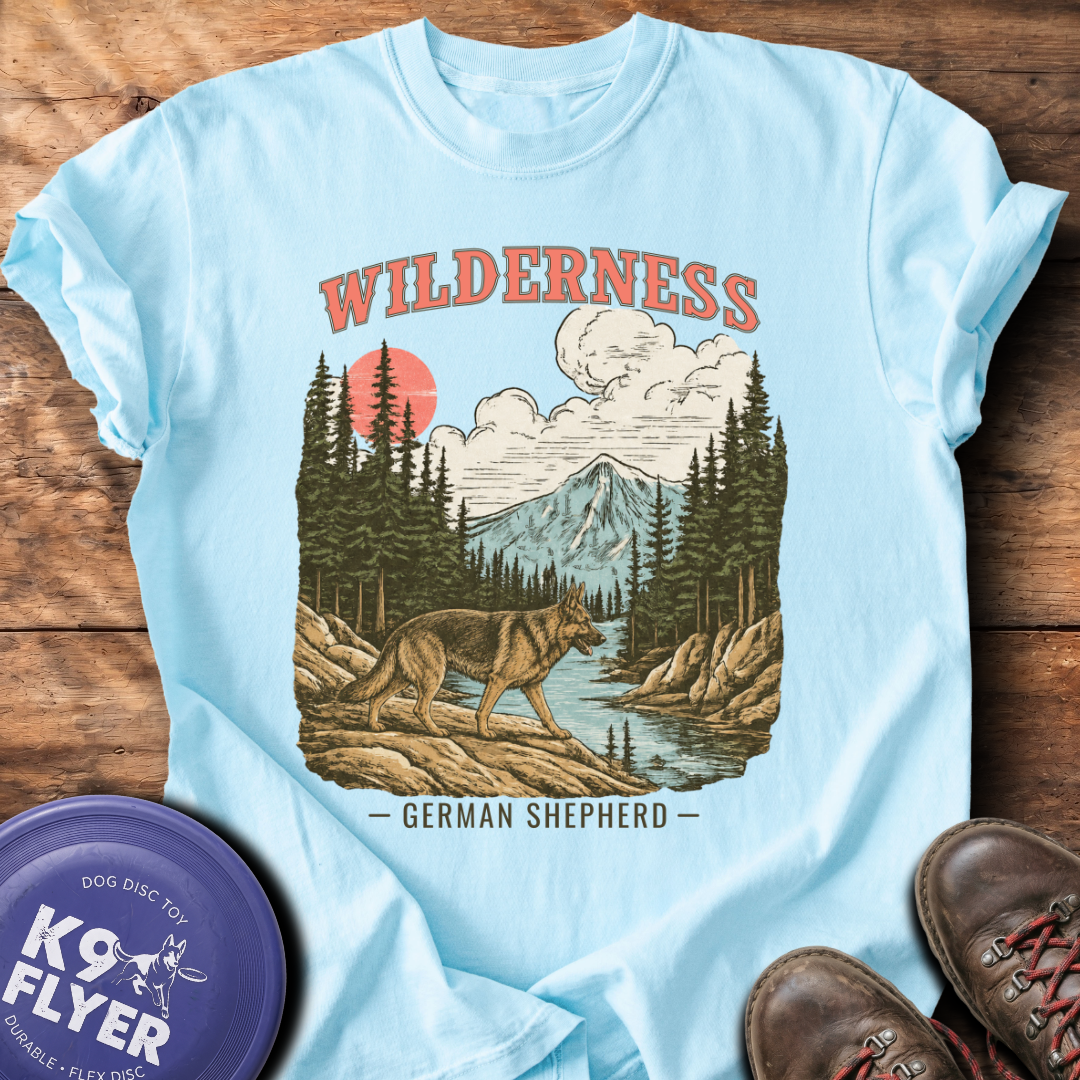 Wilderness German Shepherd Tee - Chambray