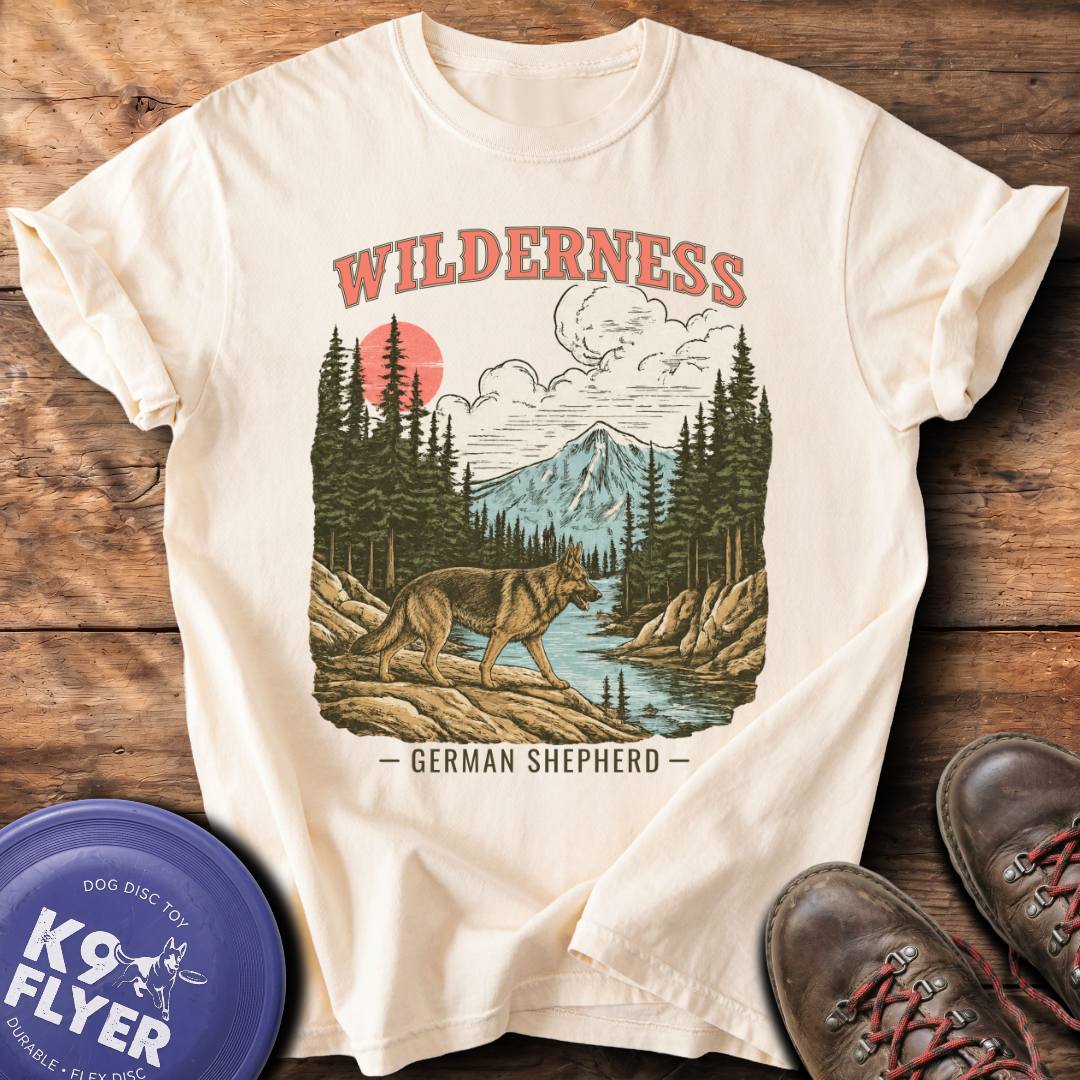 Wilderness German Shepherd Tee - Ivory
